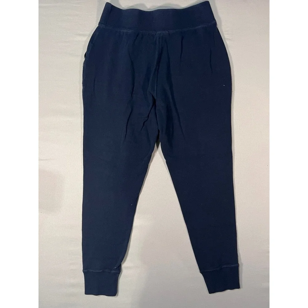 Nike Yoga Womens Navy Blue Fleece Jogger Sweatpants Pockets CU5317-451 Size M